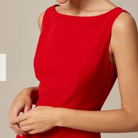 The Red Boat Neck High Waisted Mini Dress - NWT - Picture 3 of 7